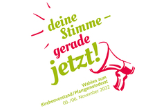 Werbematerialien für die Pfarrgemeinderats- und Kirchenvorstandswahlen : Logo PGR-Wahl 2022