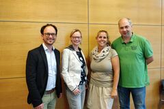 Soziales Seminar mit neuem Vorstand: v.l.n.r.: Jens Schröer, Carmen Kröger, Sophie Kafsack, Ingo Schmit